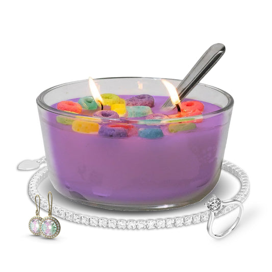 Calming Lavender Jewelry Cereal Candles