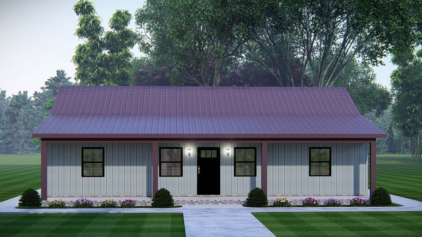 Lily's Lodge Affordable Metal House Kit (3 bed 2 bath 1800 sq feet)