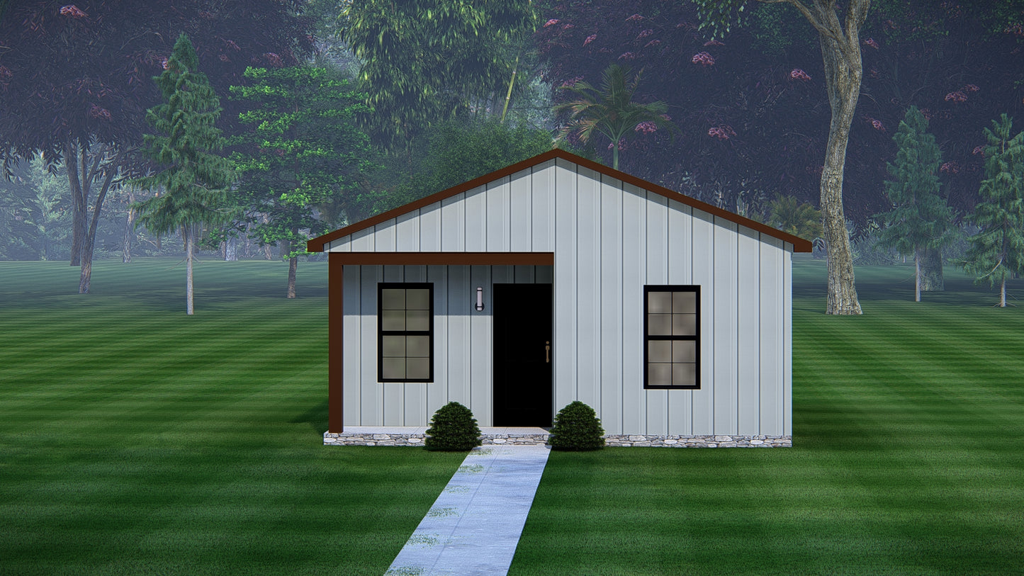 Blossom Hideaway Affordable Metal House Kit (2 bed 1 bath 721 sq feet)