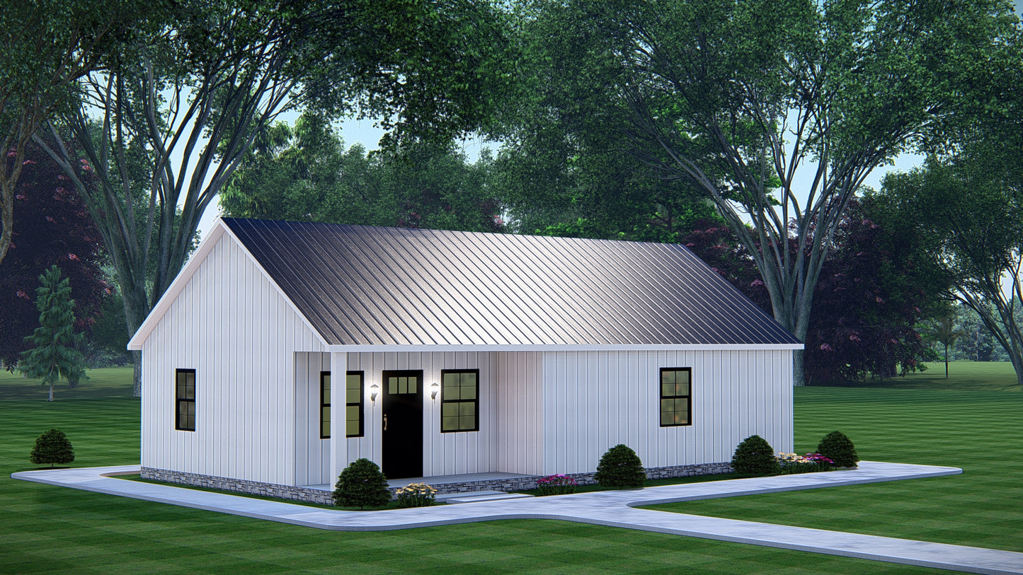 Rose Cottage Affordable Metal House Kit (3 bed 2 bath 1800 sq feet)