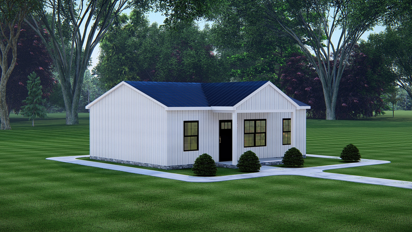 Sunflower Suite Affordable Metal House Kit (2 bed 1 bath 936 sq feet)