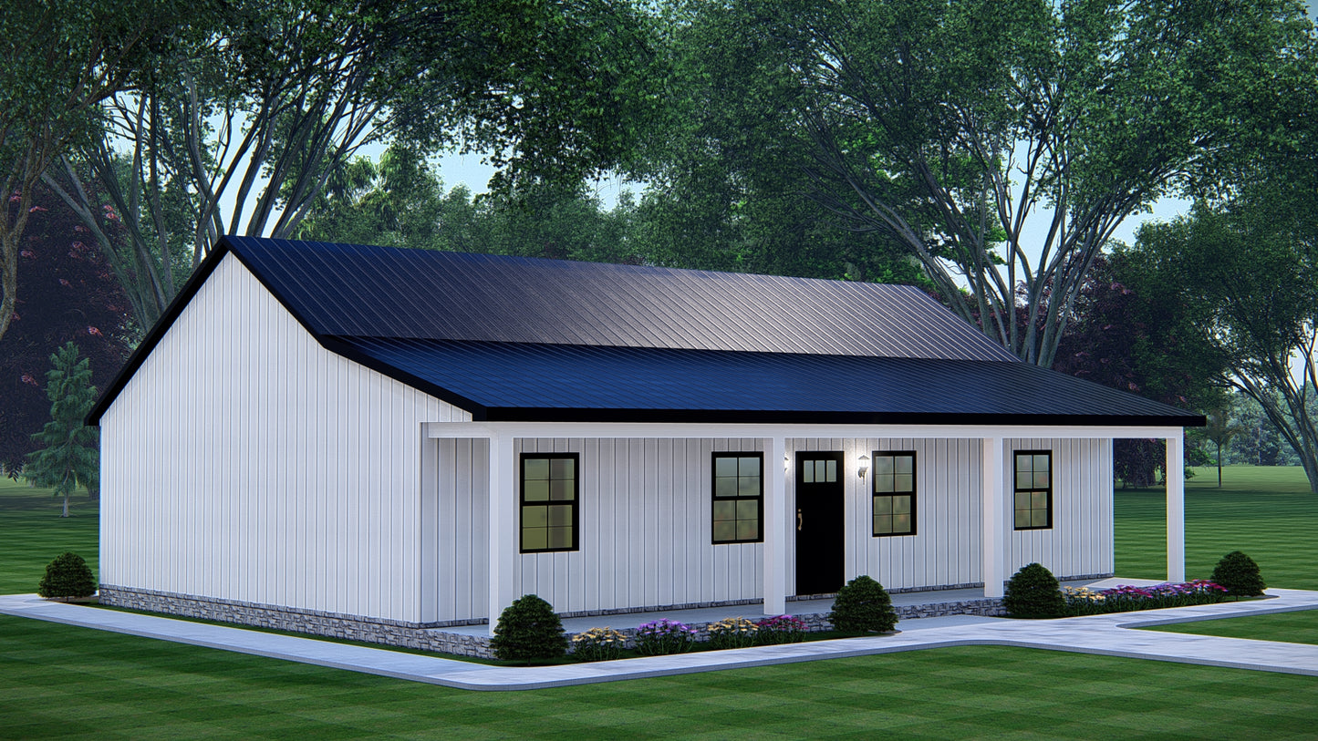 Lily's Lodge Affordable Metal House Kit (3 bed 2 bath 1800 sq feet)