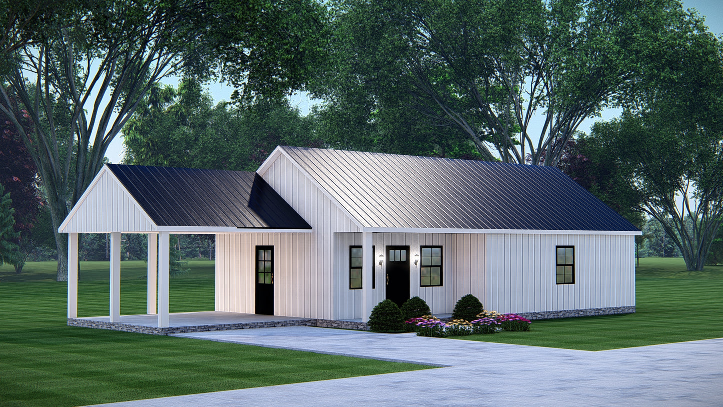 Daisy Cabin Affordable Metal House Kit (3 bed 2 bath 1693 sq feet)