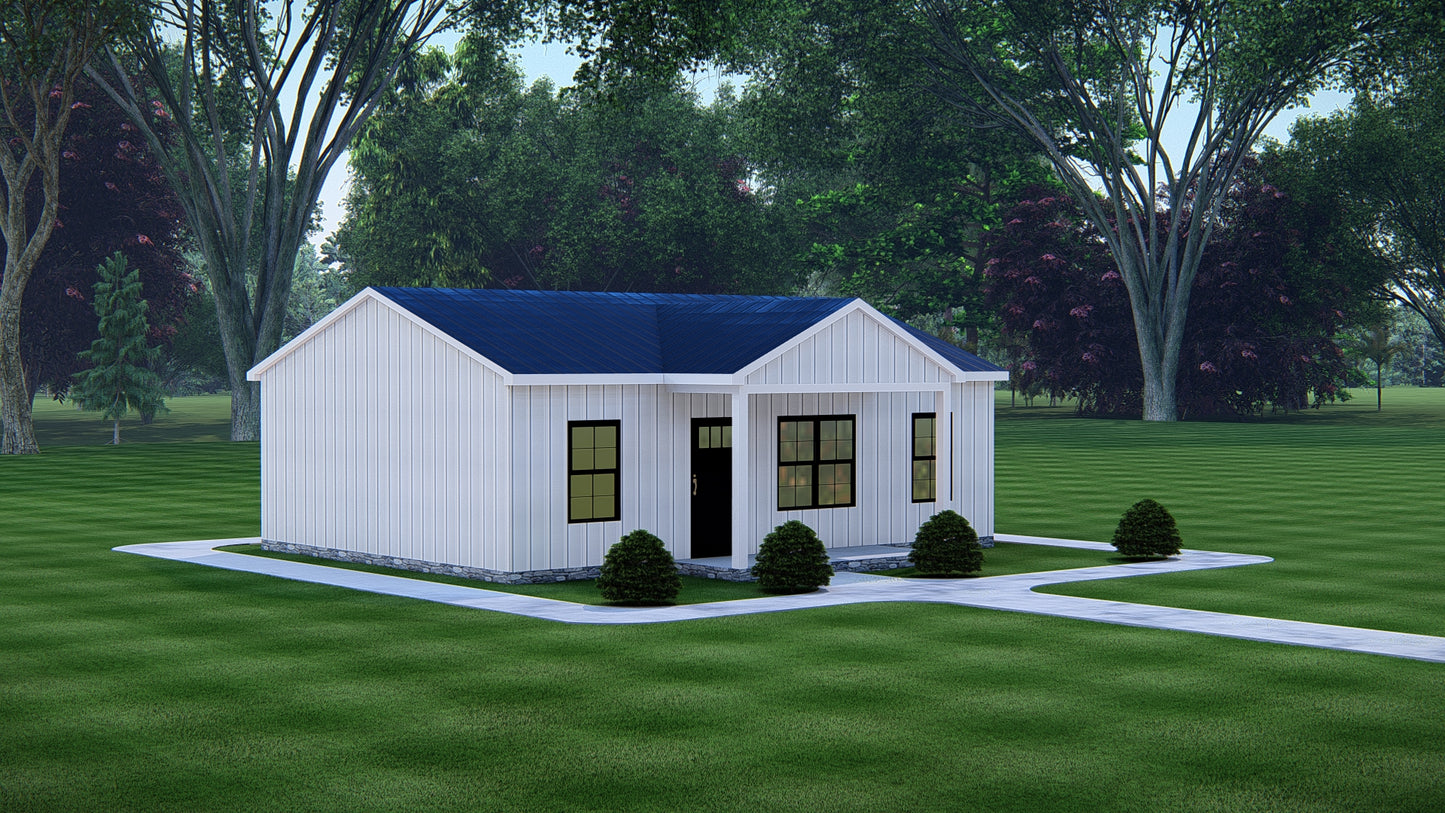 Ivy Retreat Affordable Metal House Kit (3 bed 1 bath 936 sq feet)