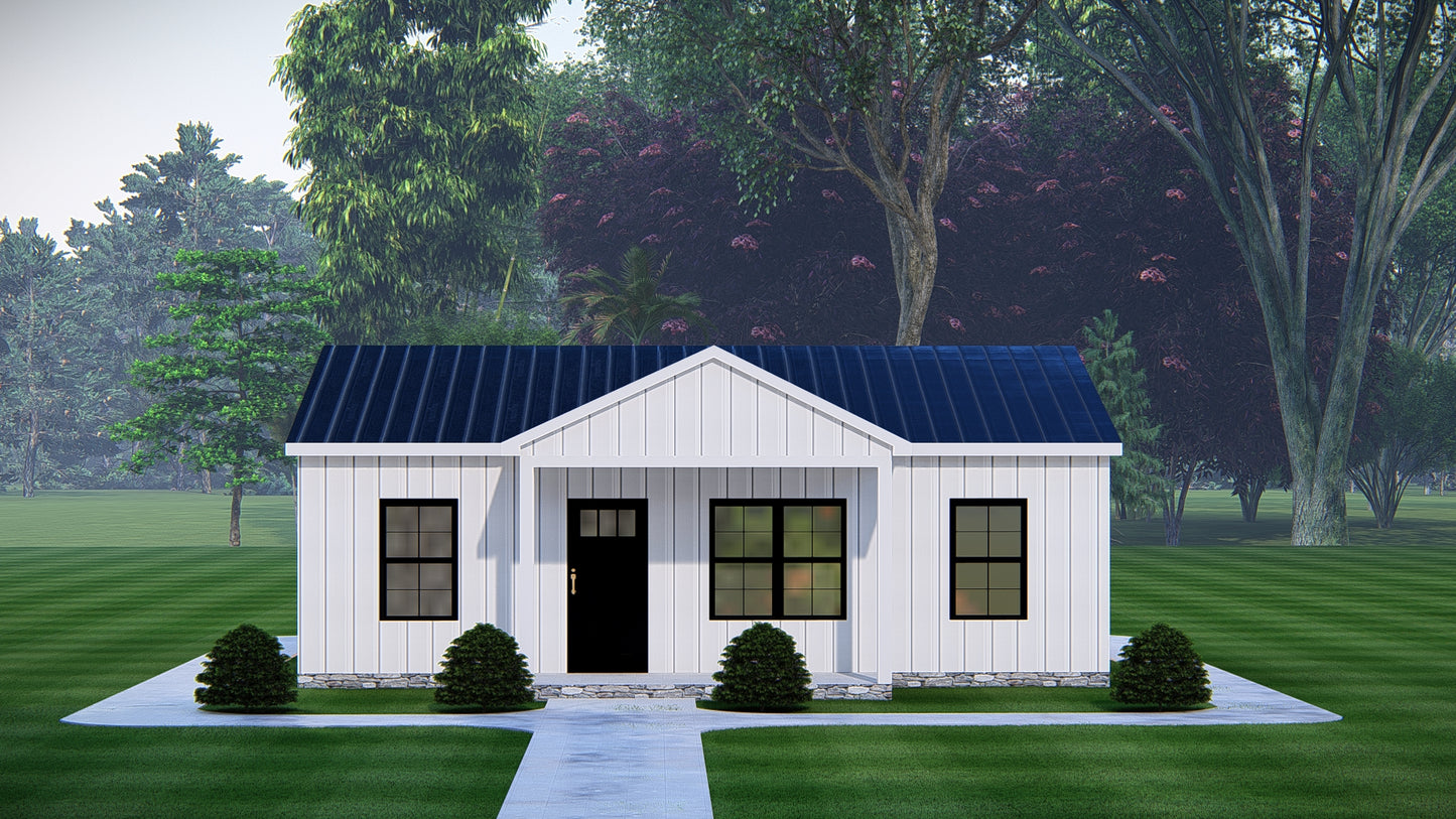 Ivy Retreat Affordable Metal House Kit (3 bed 1 bath 936 sq feet)