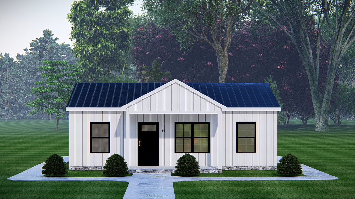 Sunflower Suite Affordable Metal House Kit (2 bed 1 bath 936 sq feet)