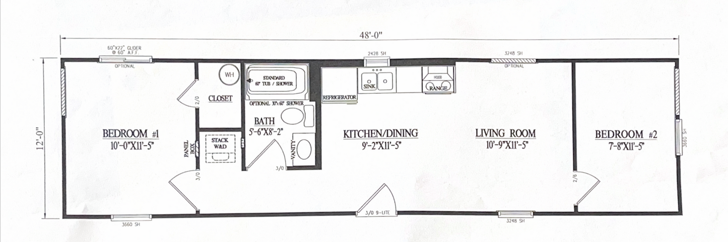 El Poco Loco (2 Bed 1 Bath) 12 by 48
