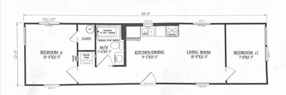 El Poco Loco (2 Bed 1 Bath) 12 by 48