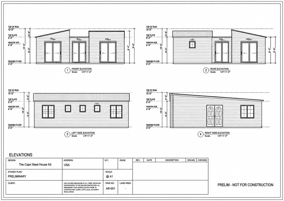 The Capri Steel House Kit