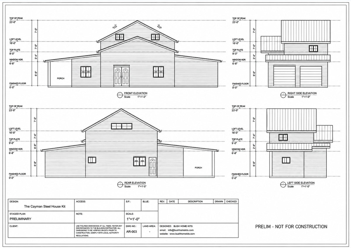The Cayman Steel House Kit