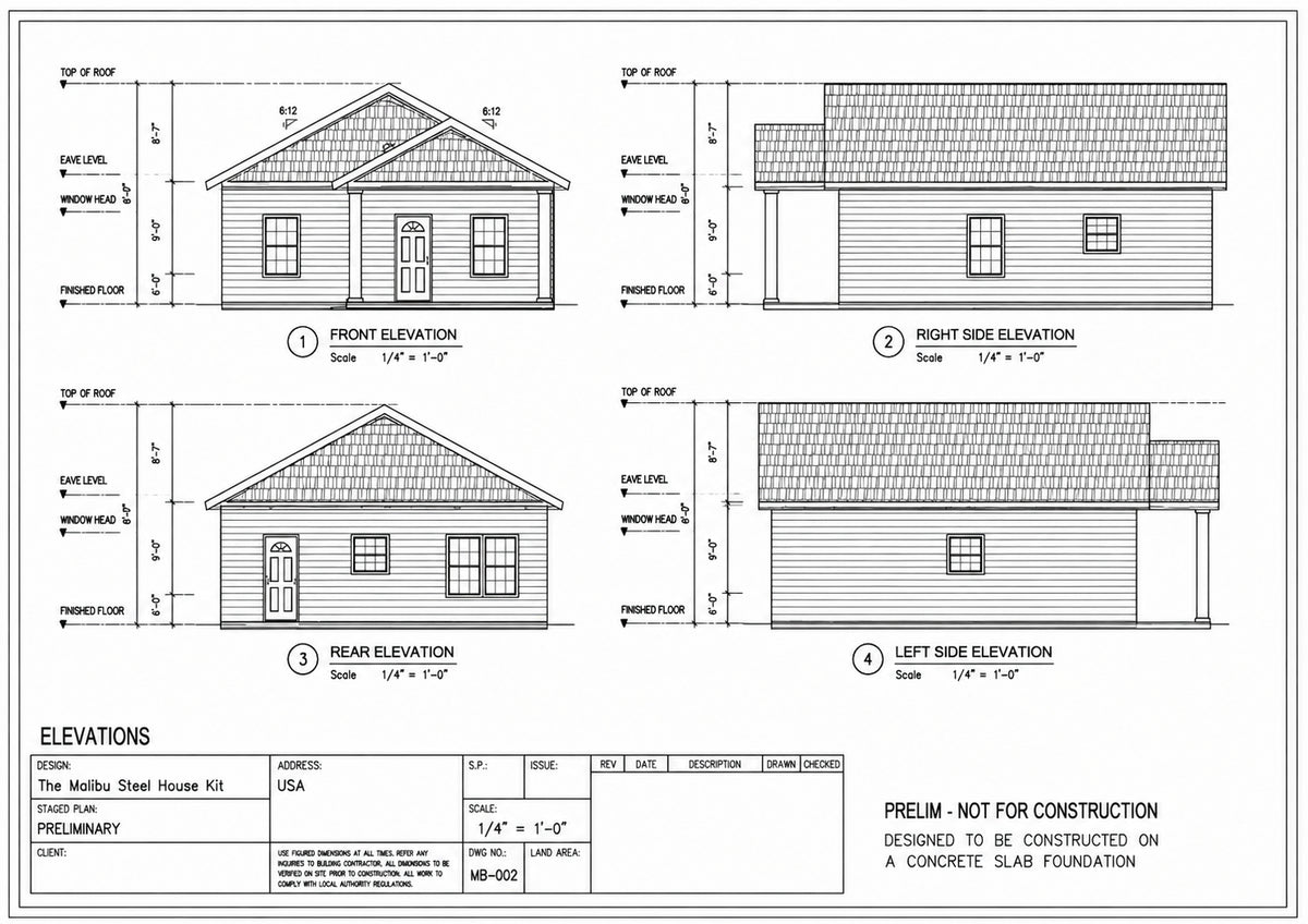 The Malibu Steel House Kit