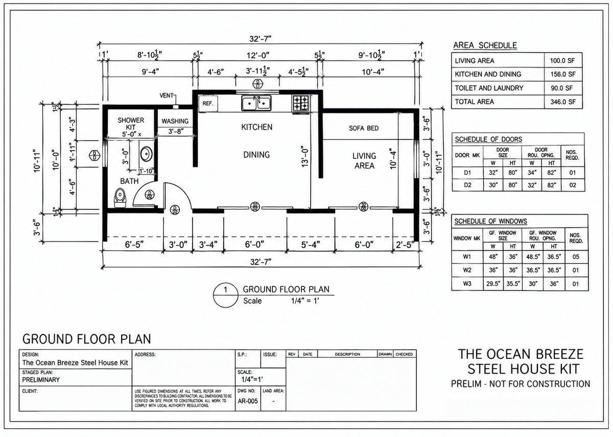 The Ocean Breeze Steel House Kit
