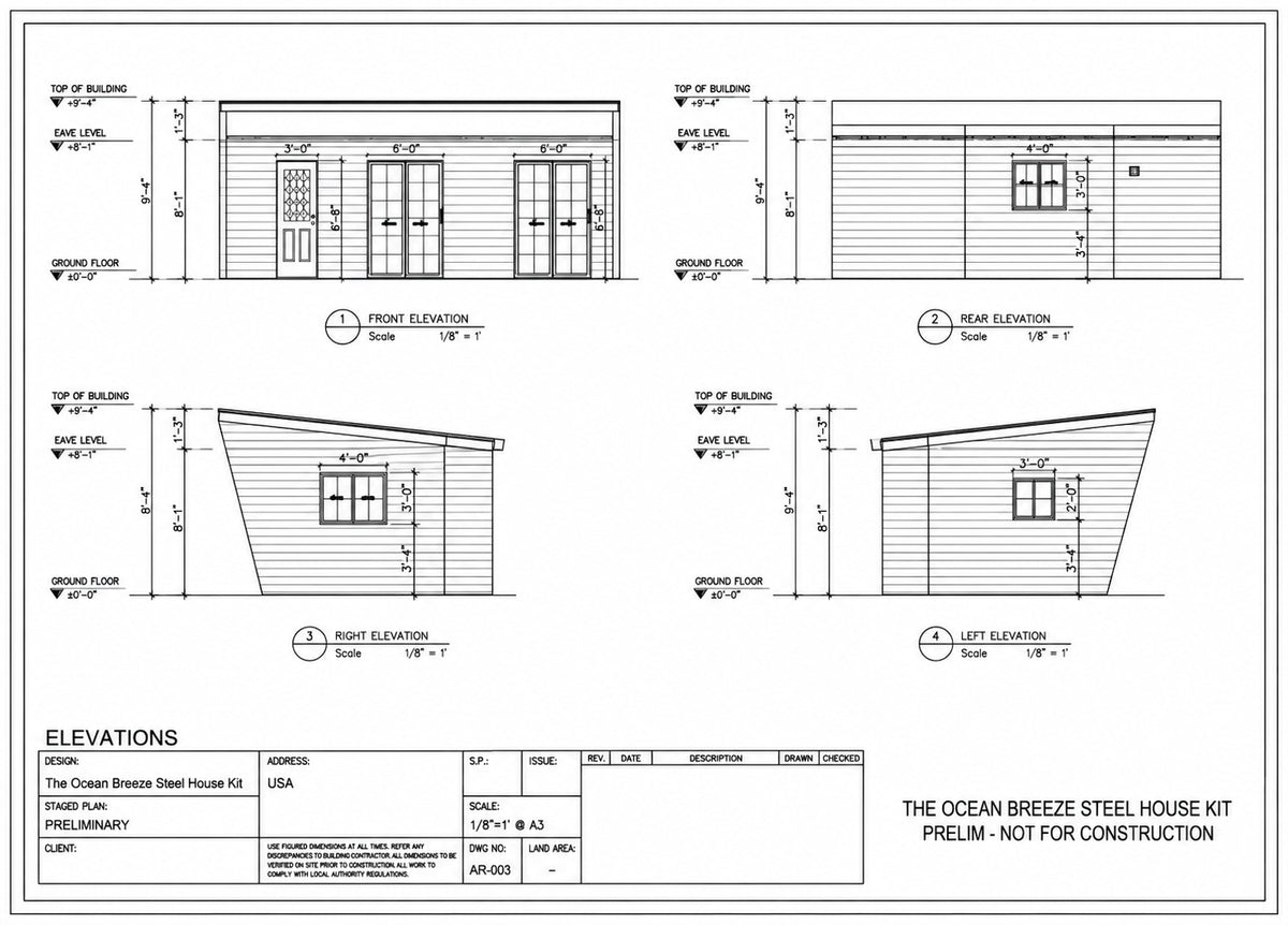 The Ocean Breeze Steel House Kit