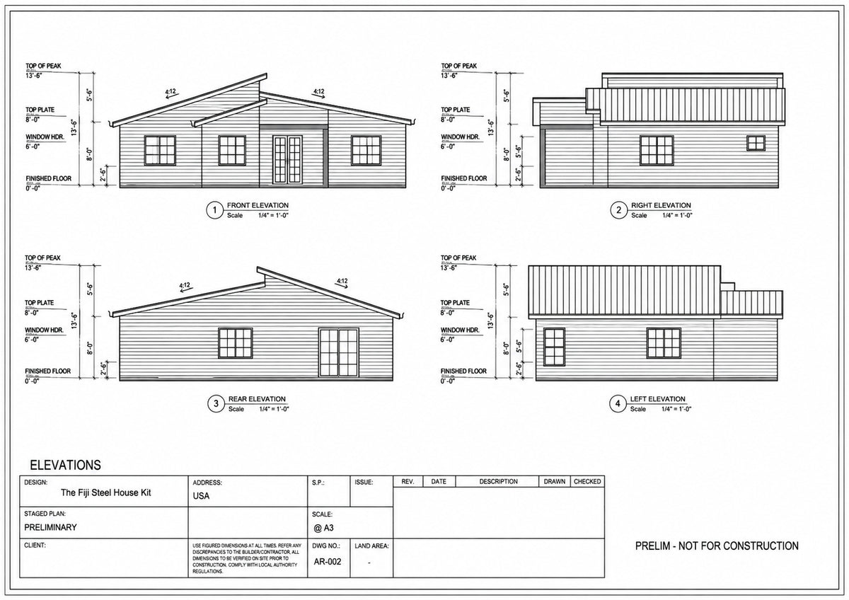 The Oceanview Steel House Kit
