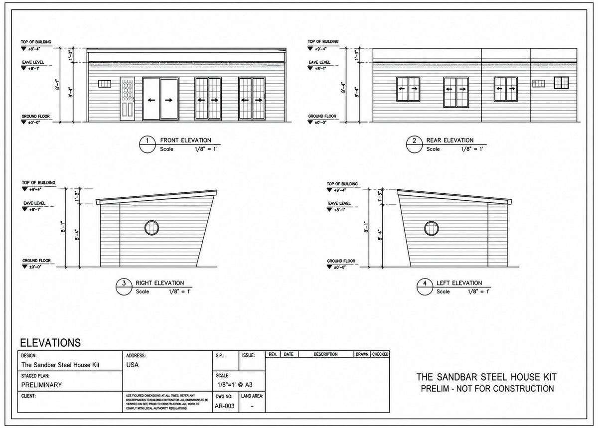 The Sandbar Steel House Kit
