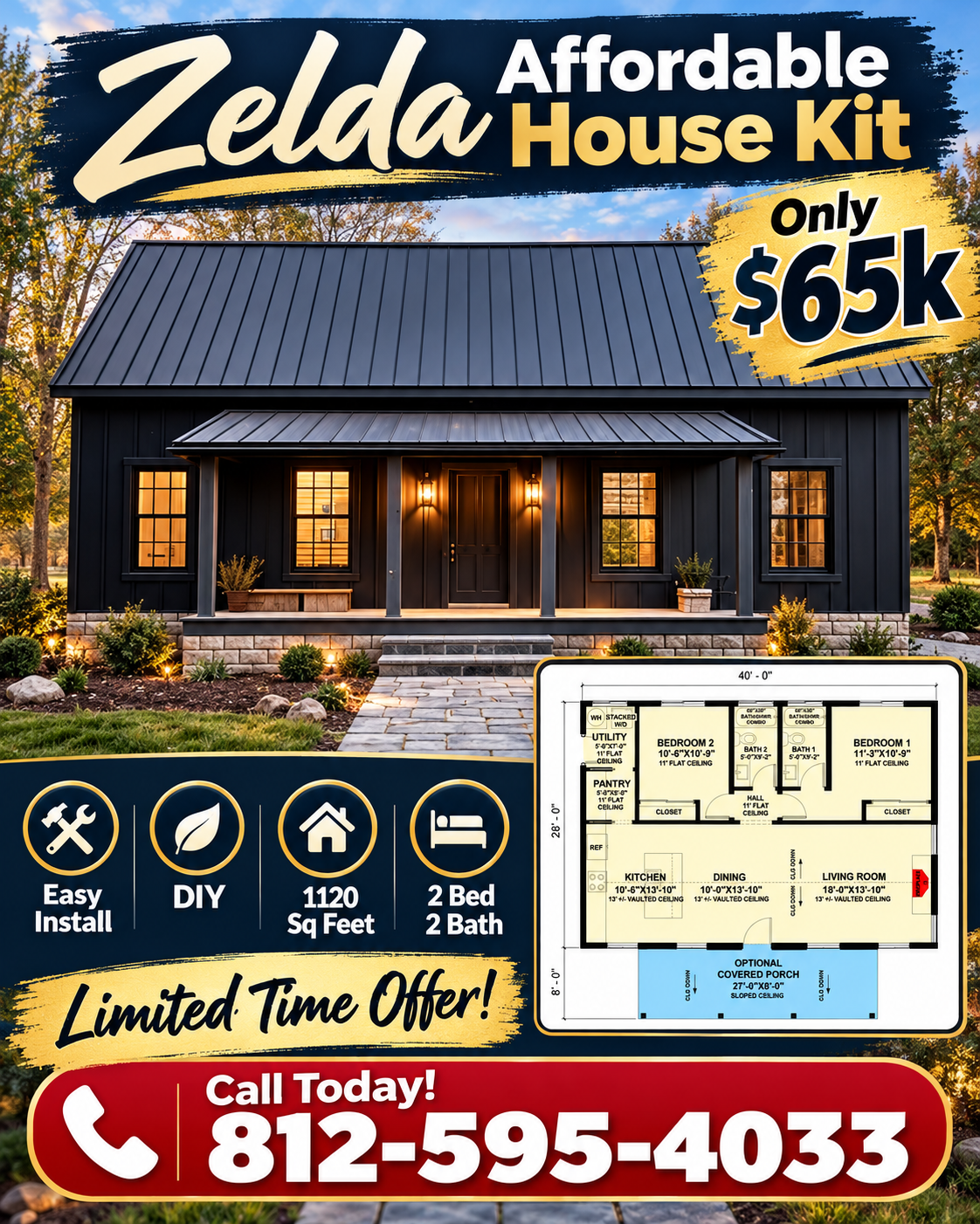 The Zelda Affordable House Kit