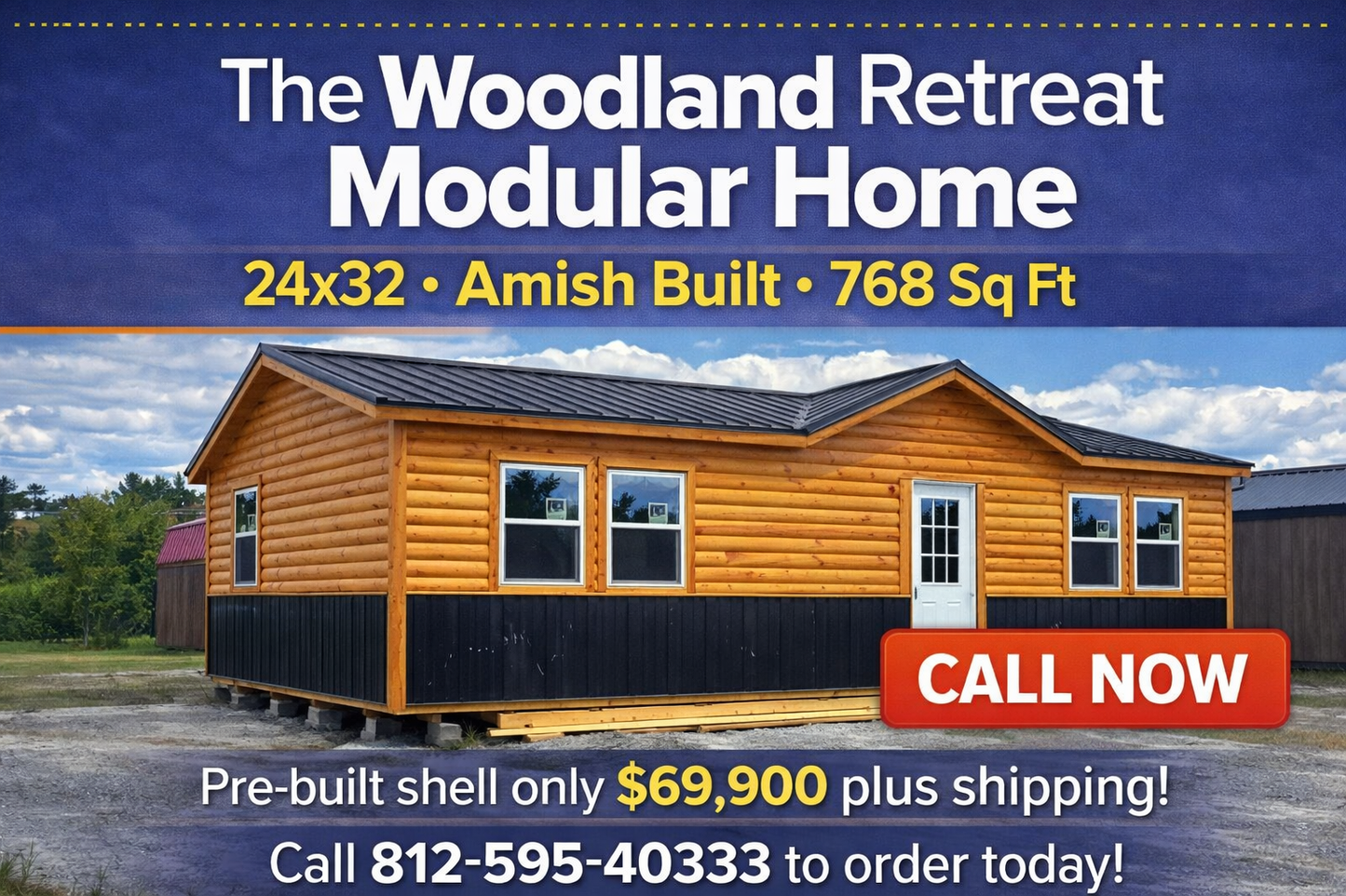 The Woodland Retreat Cabin , Pre-Built SHELL