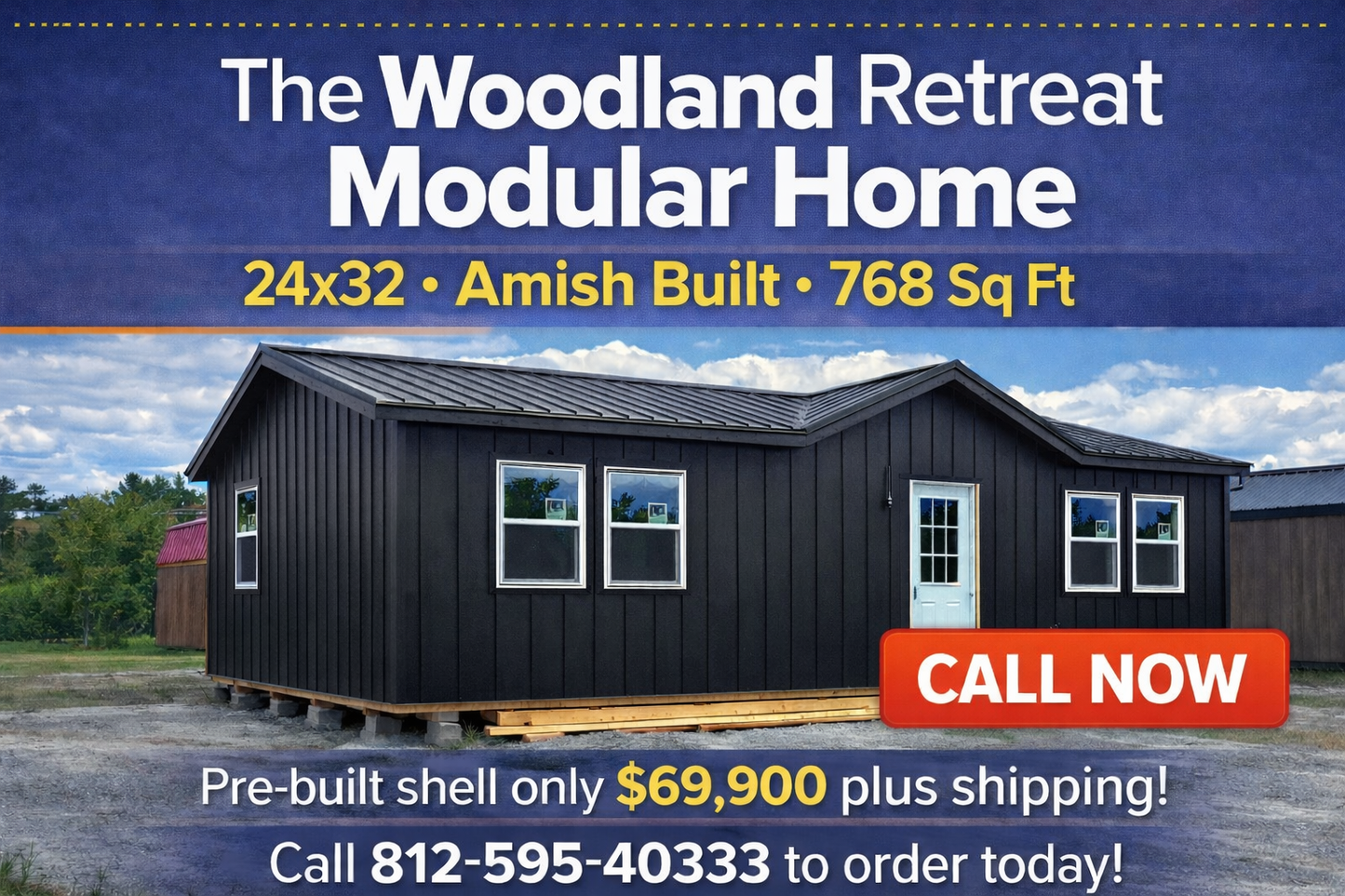 The Woodland Retreat Cabin , Pre-Built SHELL