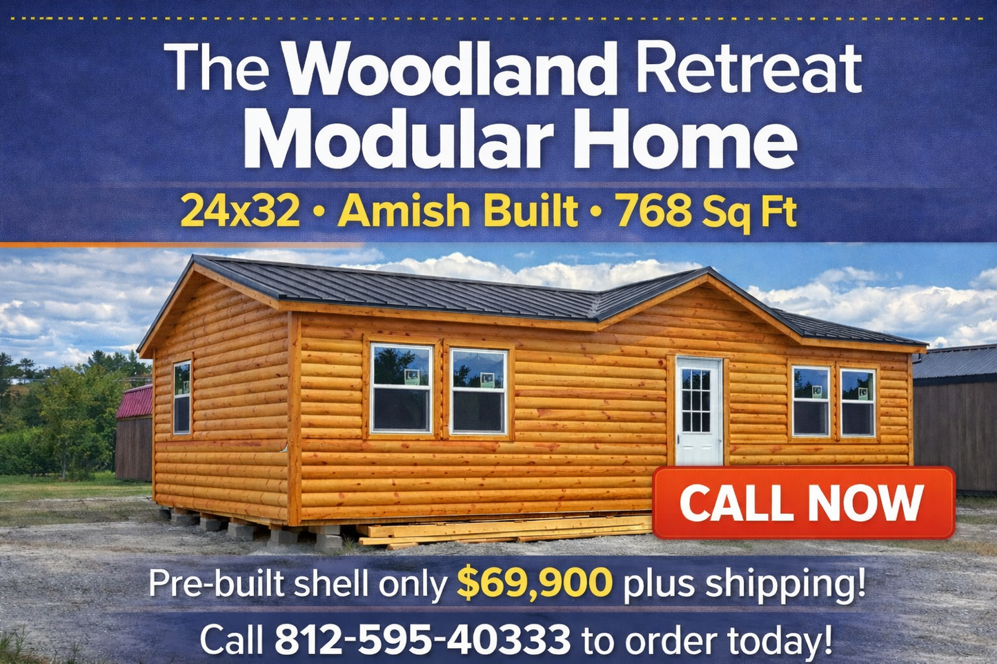 The Woodland Retreat Cabin , Pre-Built SHELL
