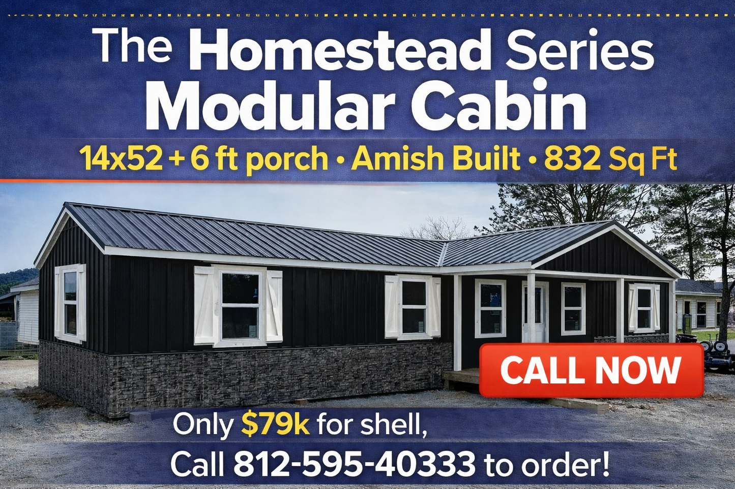 The Homestead Cabin , Pre-Built SHELL