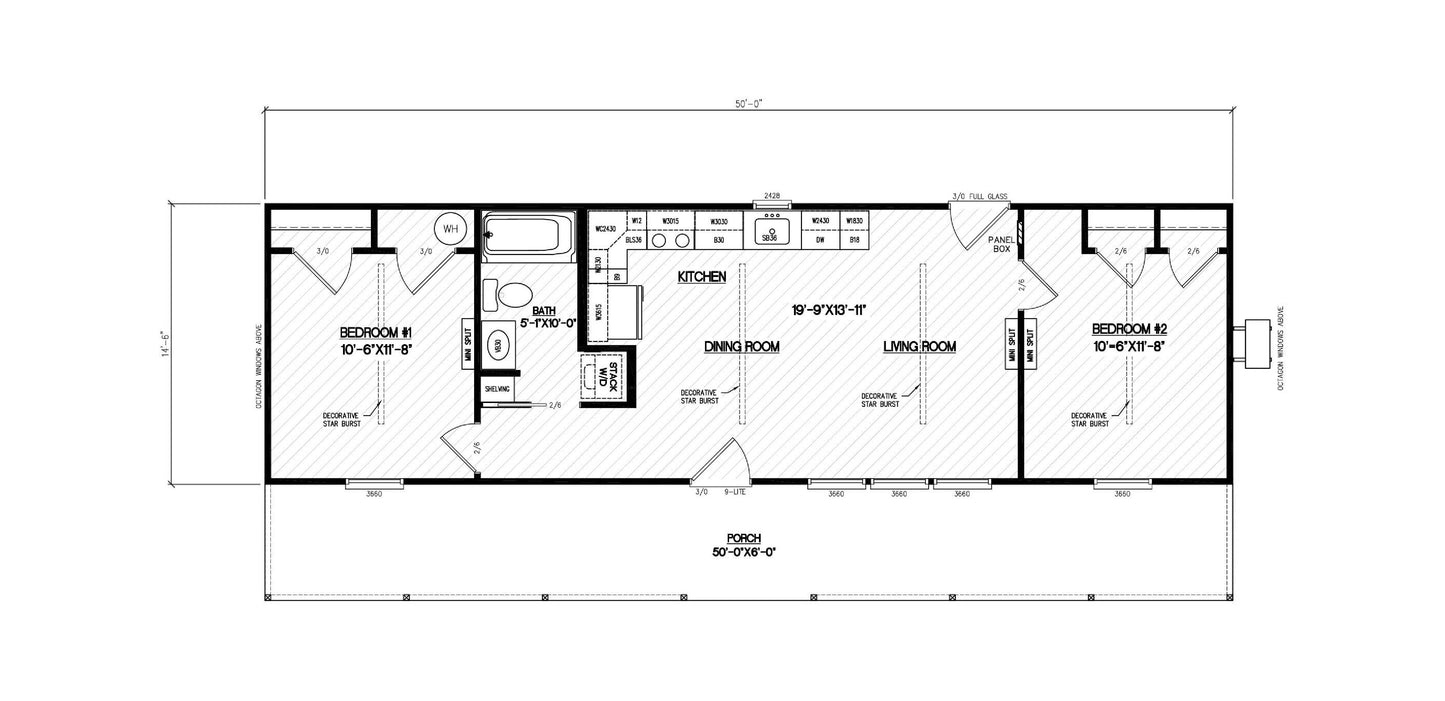 The Marco Polo Cabin (2 bed 1 bath or 2 bed 2 bath)