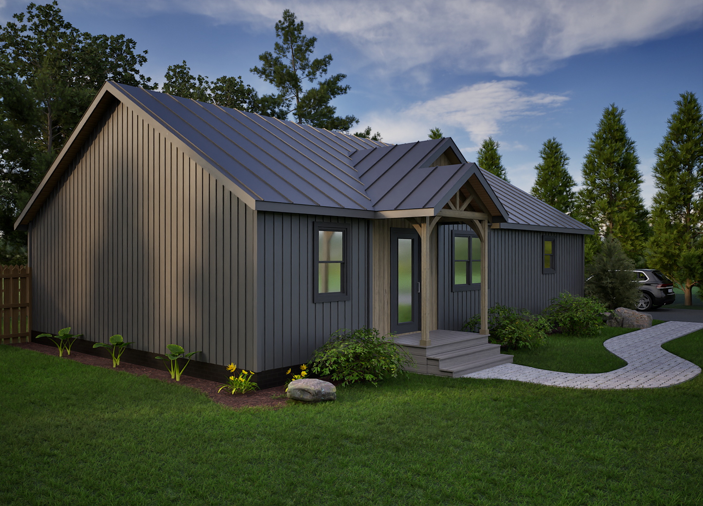 The Baltoro Amish Built Modular Cabin (3 bed 2 bath)