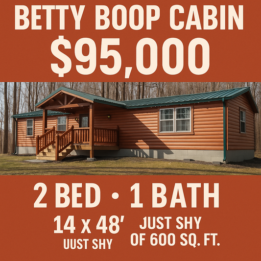 Betty Boop Cabin (Offered in 2 bed and 1 bath options)
