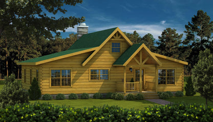 The Bourbon Log Home Plan - Log Home Kit