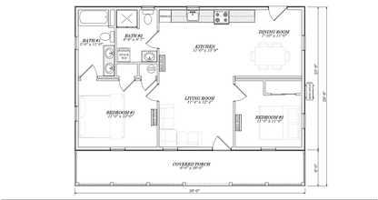The Canadian Rancher Cabin (2 bed 2 bath)