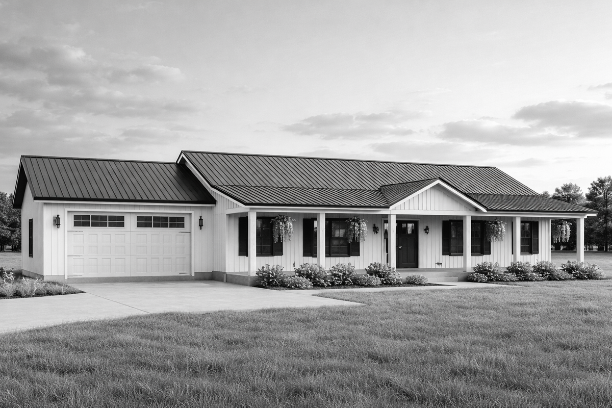 Clean Ranch House Kit Cedarwood Ranch Affordable House Kit – Amish Built Cabins | Modular ...