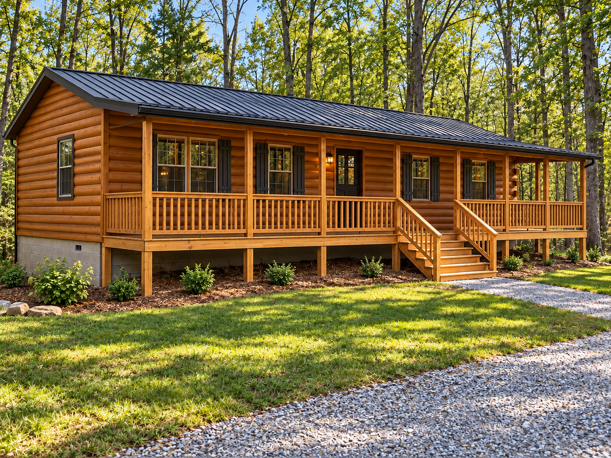 The Country Rancher Amish Built Modular Cabin ( 3 Bed 2 Bath)