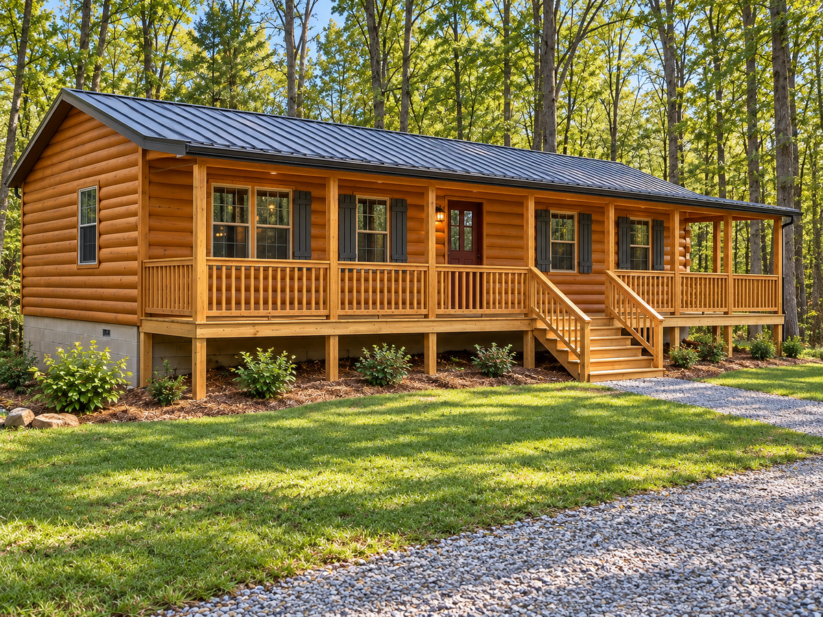 The Country Rancher Amish Built Modular Cabin ( 3 Bed 2 Bath)