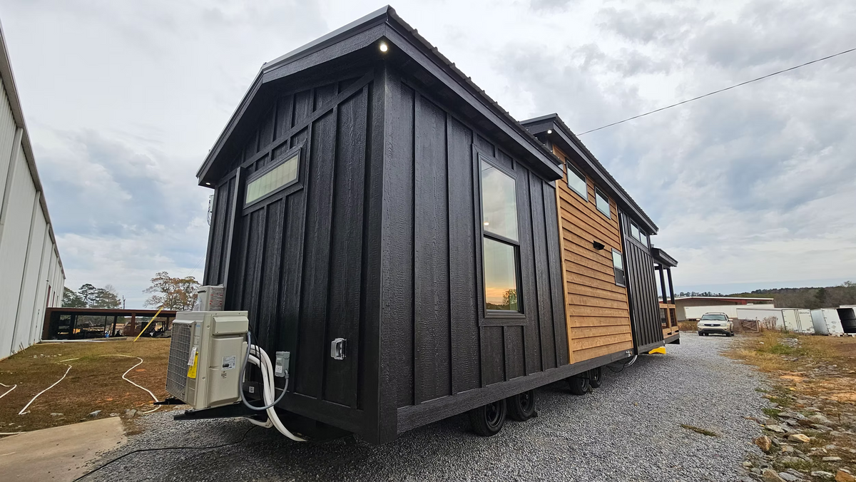 Module House Loft The Driftwood Loft – Modern Park Model with Loft & Bunk Room – Amish ...