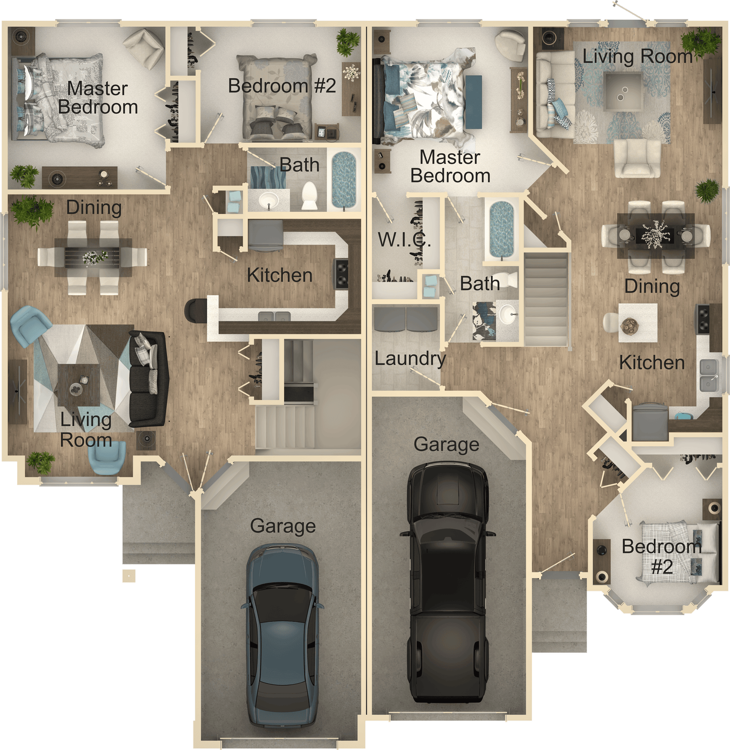 The Duplex House Kit (Two 2 bed 1 bath units)