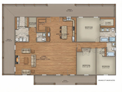 Homestead Haven Affordable House Kit (3 bed 3 bath)