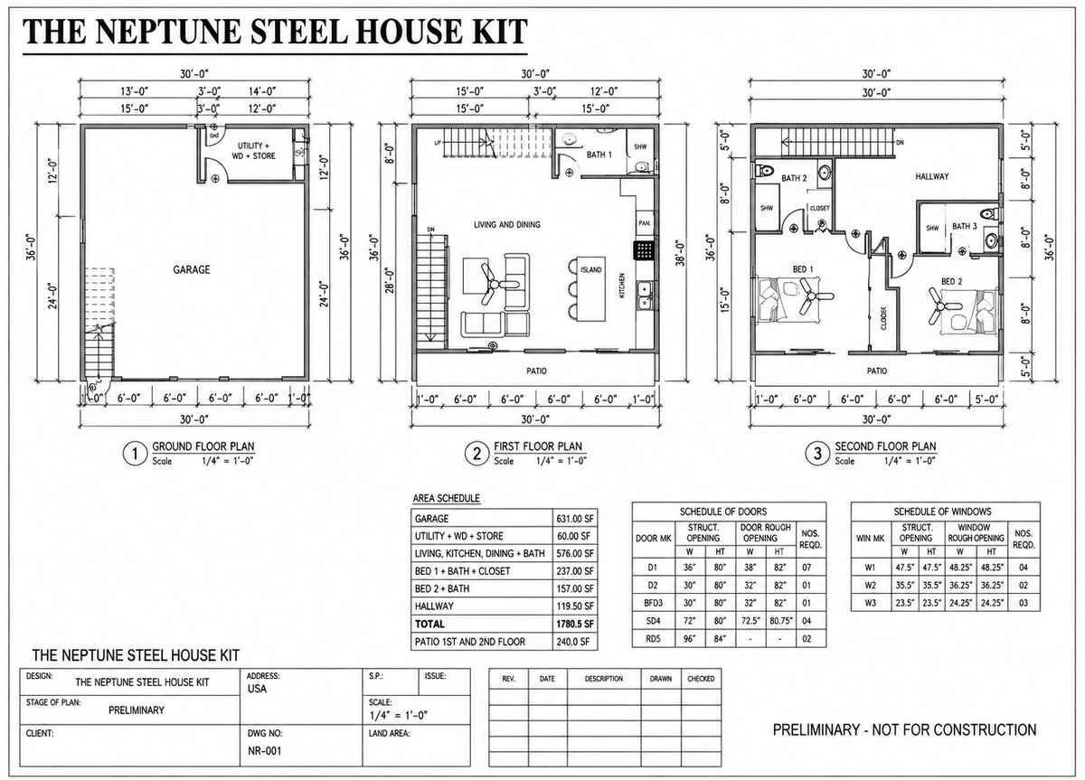 The Neptune Steel House Kit