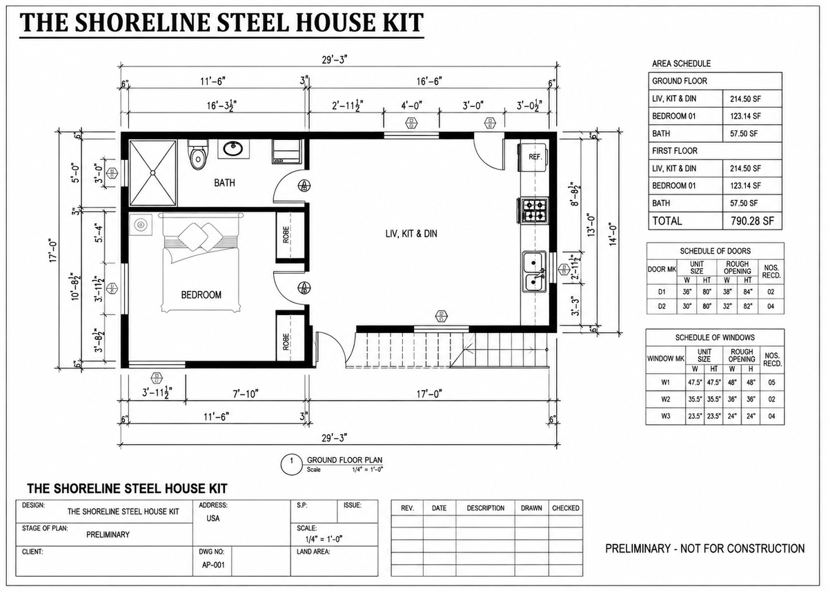 The Shoreline Steel House Kit