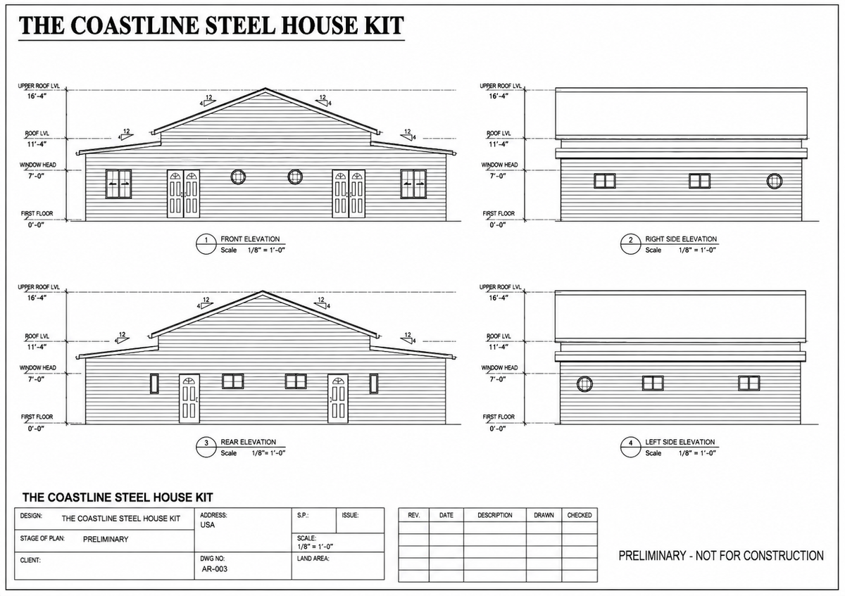 The Coastline Steel House Kit