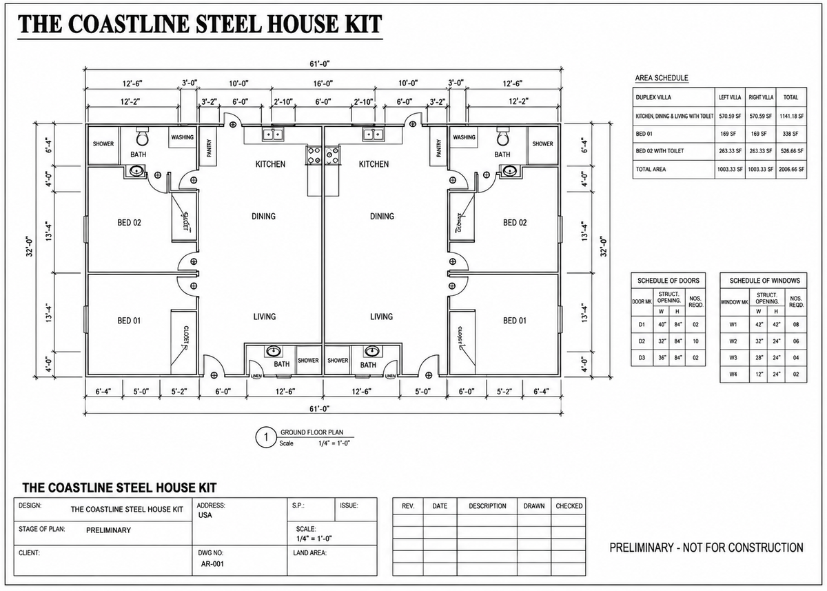 The Coastline Steel House Kit