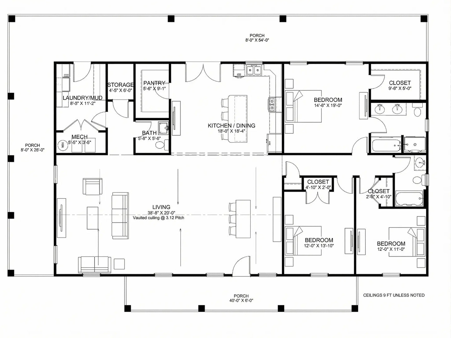 Homestead Haven Affordable House Kit (3 bed 3 bath)