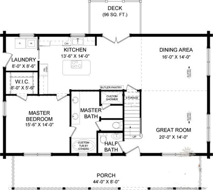 The Jaguar Log Home Plan - Log Home Kit