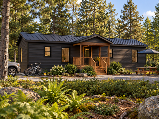 The Lake Michigan Amish Built Modular Cabin (2 bed 2 bath)