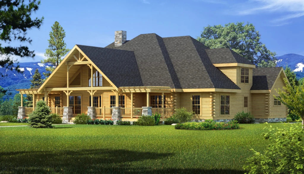 The Long Fellow Log Home Plan - Log Home Kit