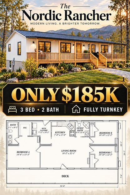 THE NORDIC RANCHER (3 BED 2 BATH OR 2 BED 2 BATH OPTION)