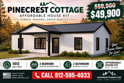 Pinecrest Cottage Affordable House Kit (2 bed 2 bath)