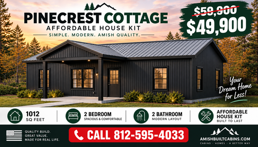 Pinecrest Cottage Affordable House Kit (2 bed 2 bath)