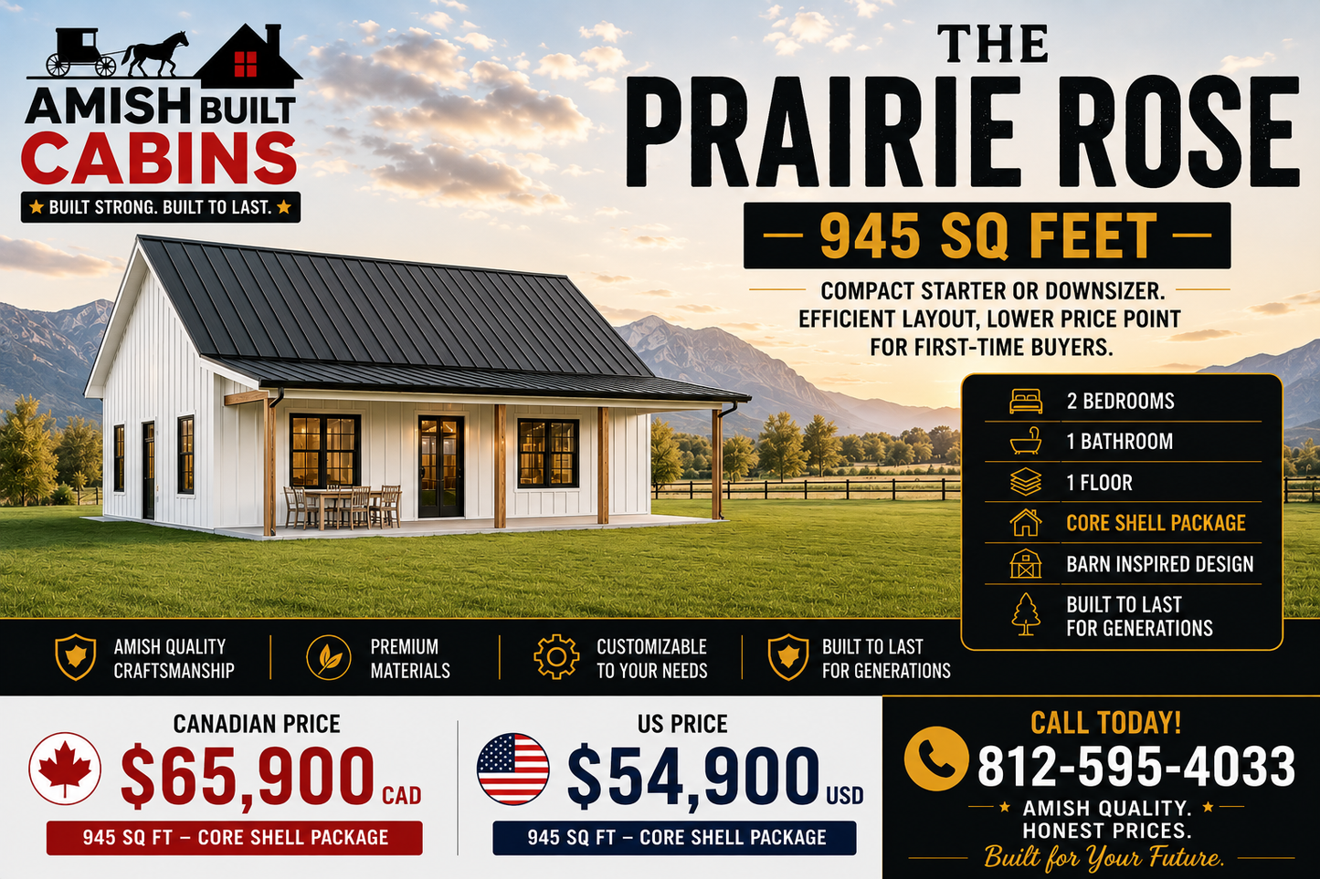 The Prairie Rose Barndominium Kit