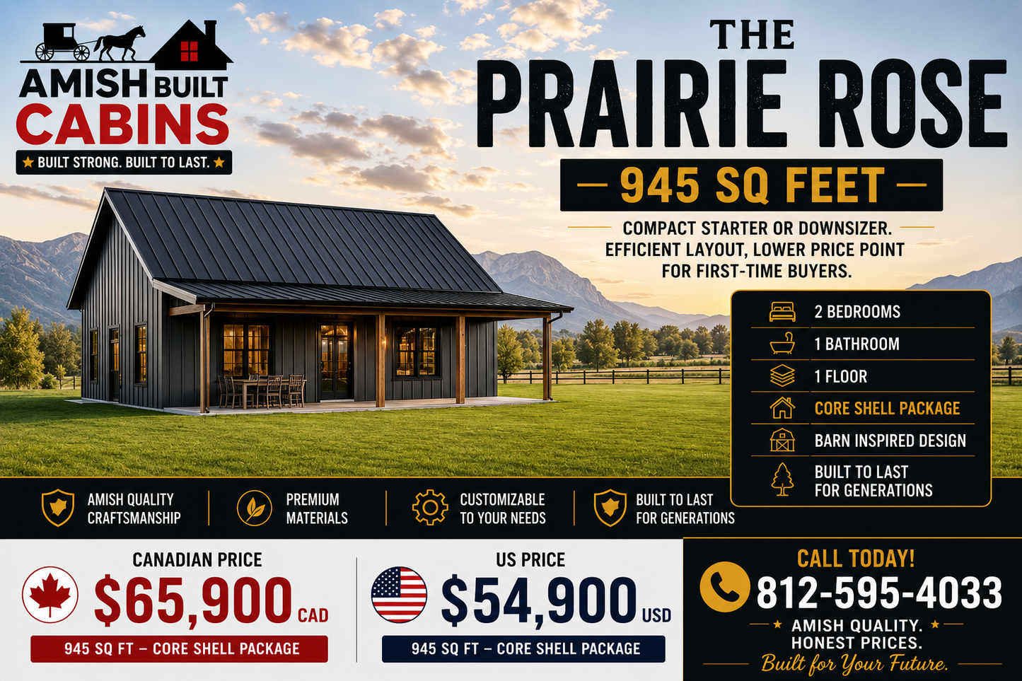 The Prairie Rose Barndominium Kit