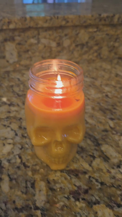 BLUE SKIES SKULL CASH CANDLE