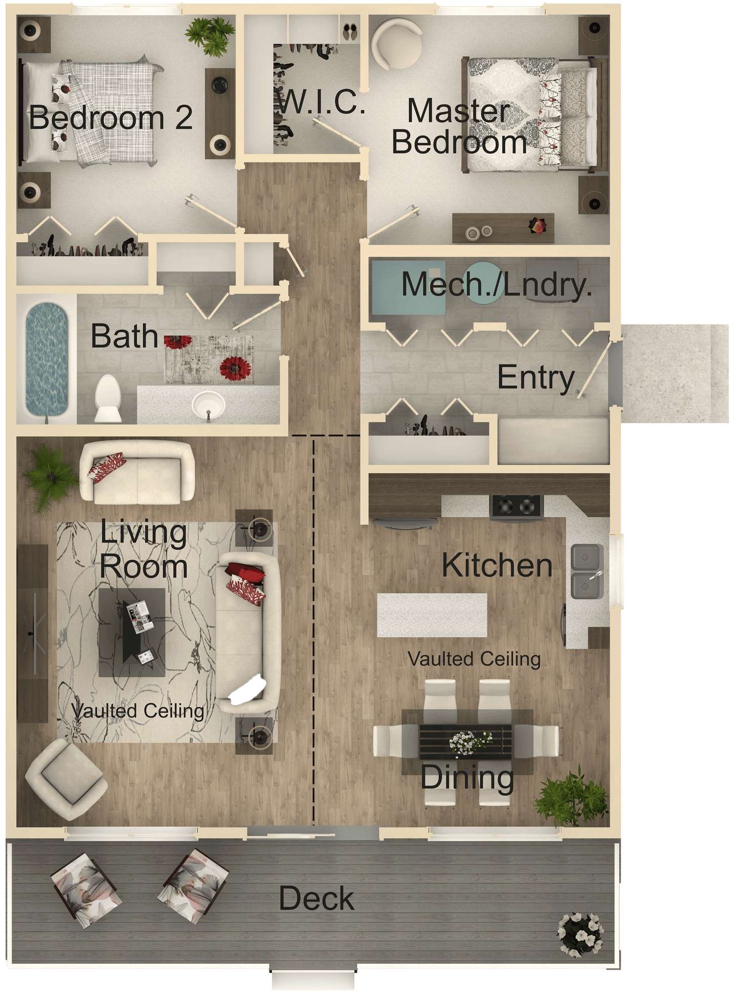 Redwood Bungalow House Kit (2 bed 1 bath)